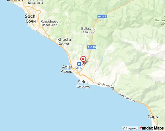 Map of Sochi International Airport